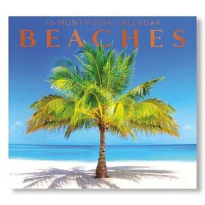Calendar 2024 Tropical Beaches 16 Months Full Size Wall Calendar Gift 12 X 22 In